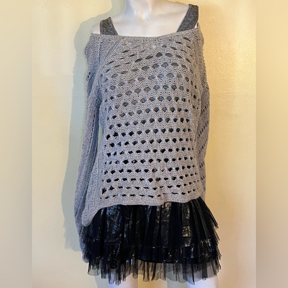 Helmut Lang Viscose, Wool, Alpaca, Linen, Crocheted  Sweater Not Scratchy! - Picture 2 of 14